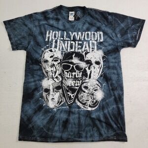 Hollywood Undead Charlie Scene Blue Tie Dye Tour Date Shirt Men's Sz M Colortone